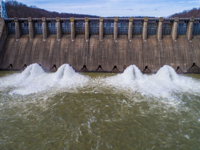 Hydroelectric Dam Close Up